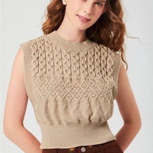 Cable Knit Sweater Vest